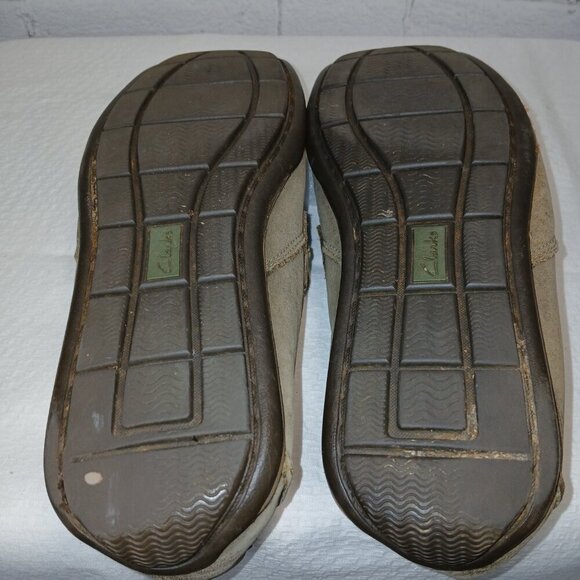 MENS CLARK ACTIVE AIR LEATHER BOAT SHOES, GRAY, SIZE 9.5, GOOD CONDITION - Picture 7 of 9